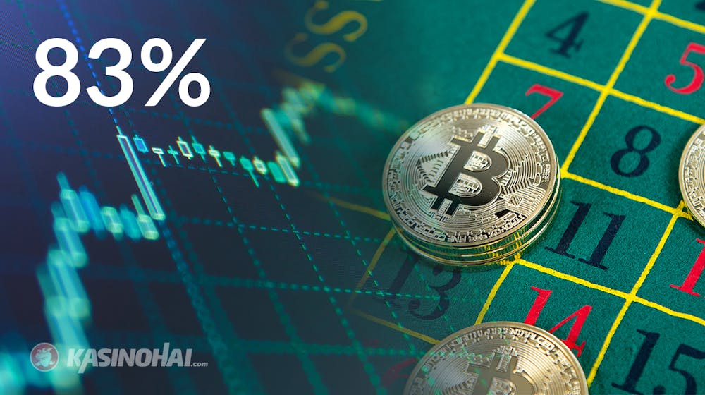 Kryptovaluutoilla pelaamisessa 83 % kasvua