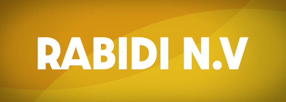 Rabidi N.V logo, joka tarjoaa pelaajille yli 9000 peliä, suuria bonuksia ja kryptotalletukset.