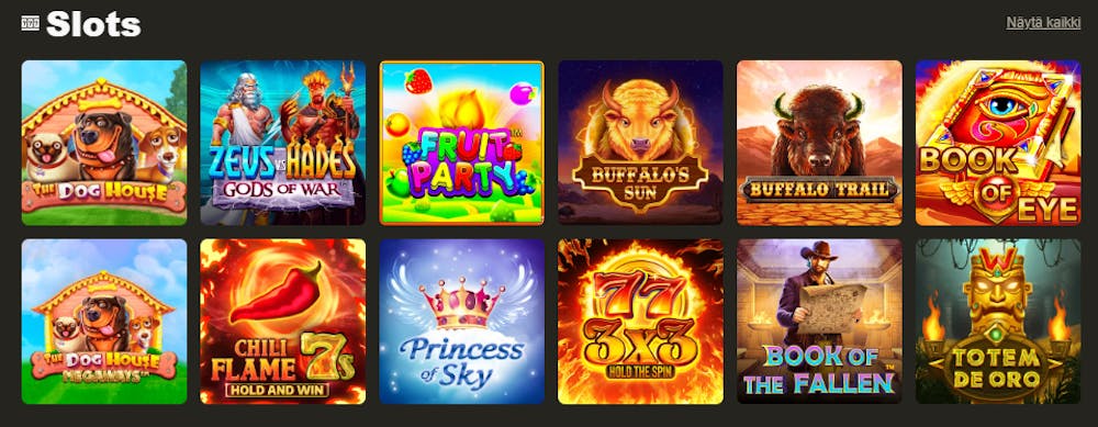 RX Casinon pelivalikoima on melko kattava - vain jackpot-pelit uupuvat.