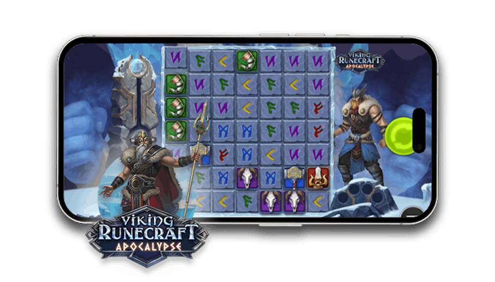 Viking Runecraft Apocalypse peli puhelimen näytössä.
