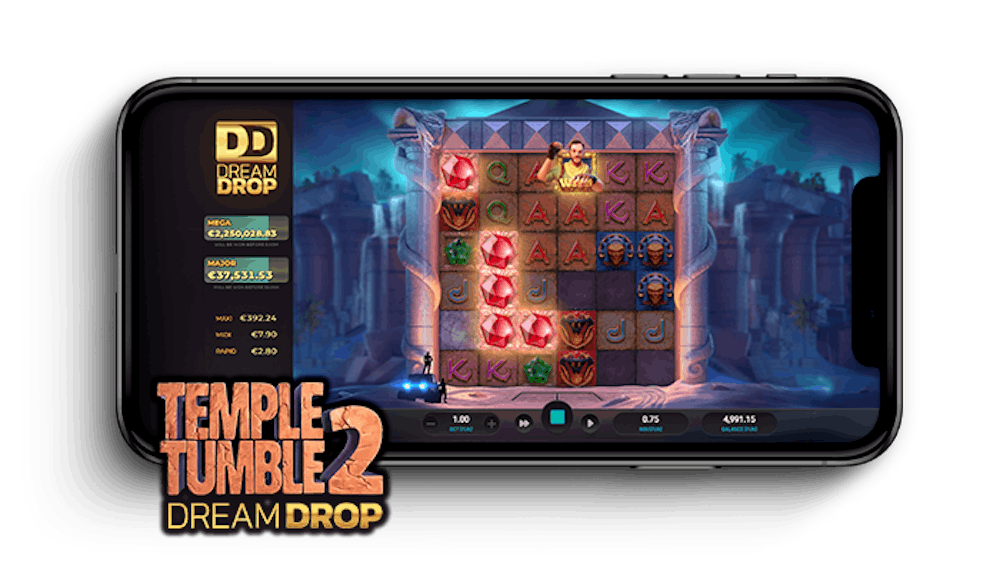Temple Tumble 2 -peli puhelimen näytöllä.